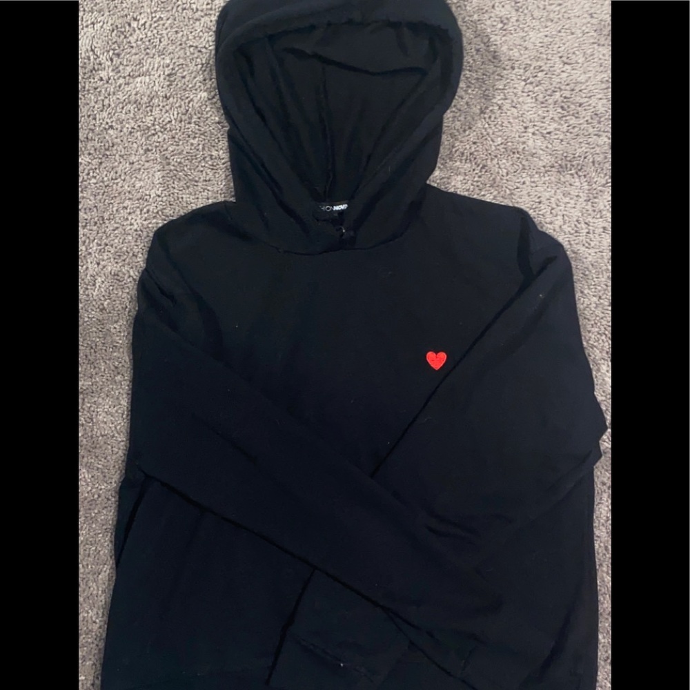 Fashion Nova Black Hoodie Size Medium